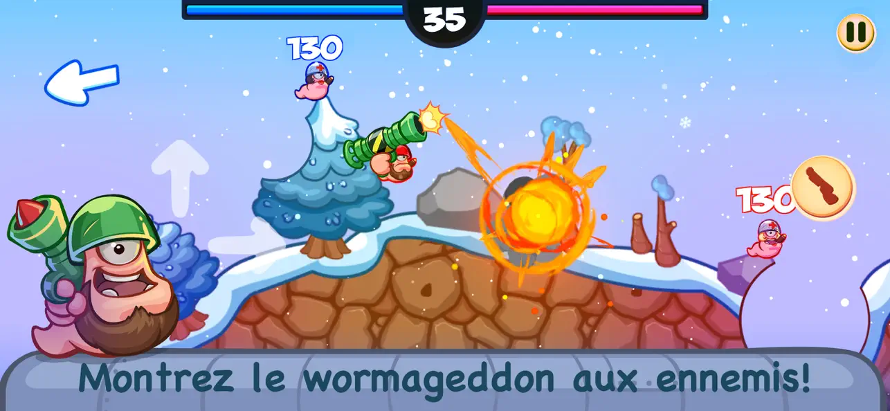 Screenshot #2 pour Worms Battle: War & Fun World