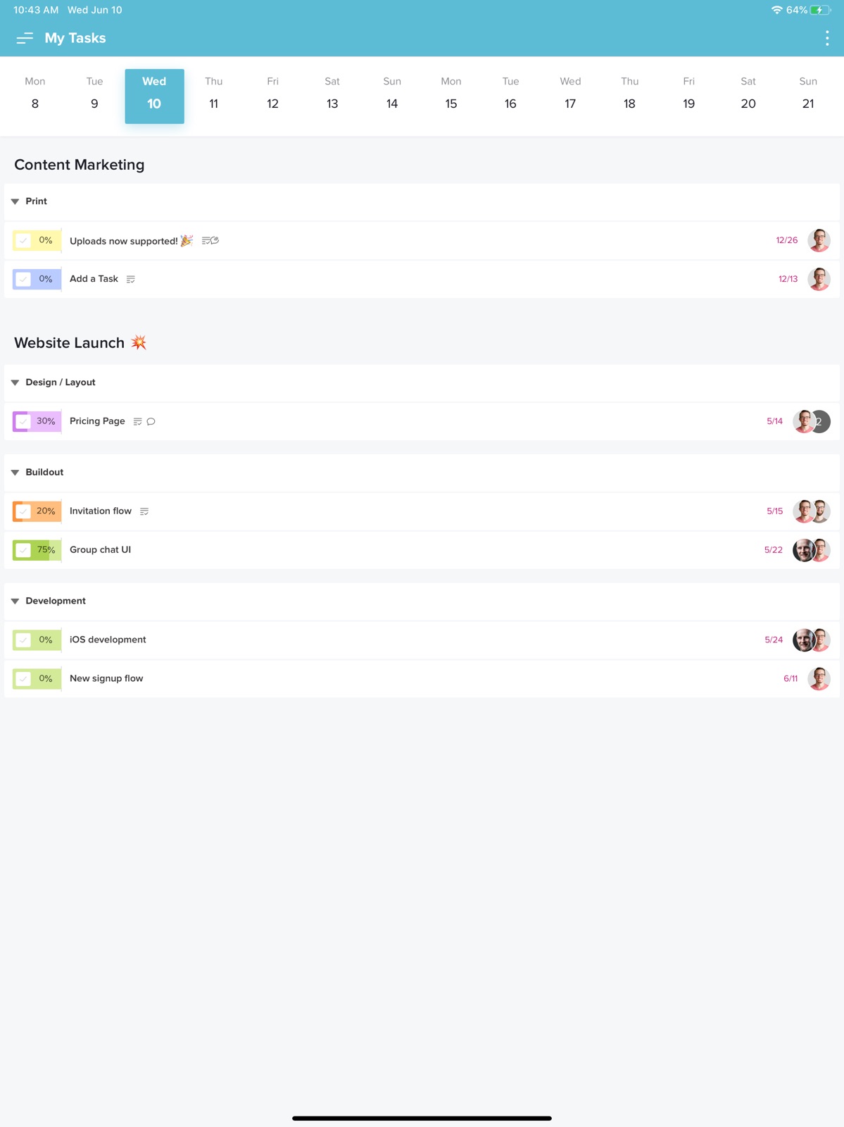 TeamGantt Companion ipad screenshot 1