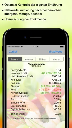 Screenshot von Ernährung Pro auf dem iPhone 4