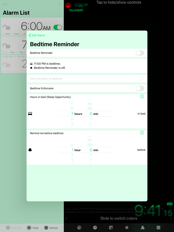 Motion Alarm Clock iPad screenshot 6 - Utilities app