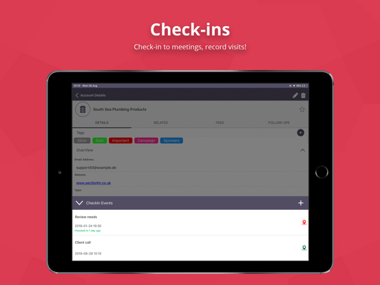 TapCRM for SuiteCRM/SugarCRM iPad screenshot 4 - Business app