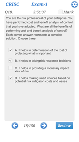 CRISC Certification Exam Prep screenshot