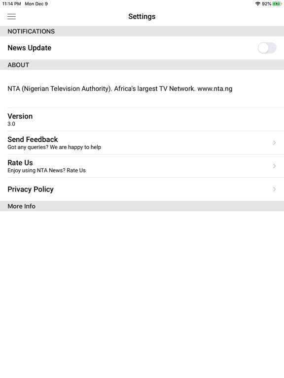 NTA News iPad screenshot 4 - News app