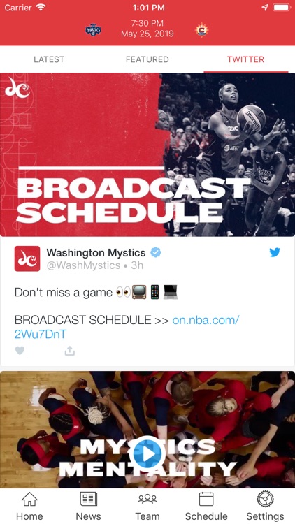 Washington Mystics Mobile