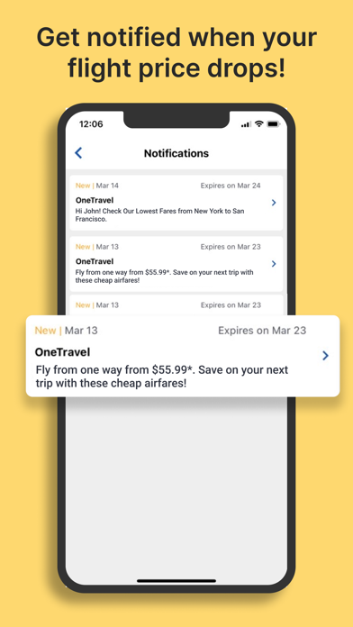 OneTravel Flight & Hotel Deals Screenshot
