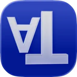 Inverted text app icon