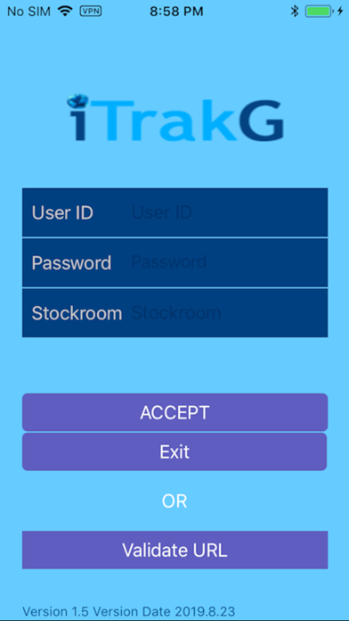 iTrakG app screenshot