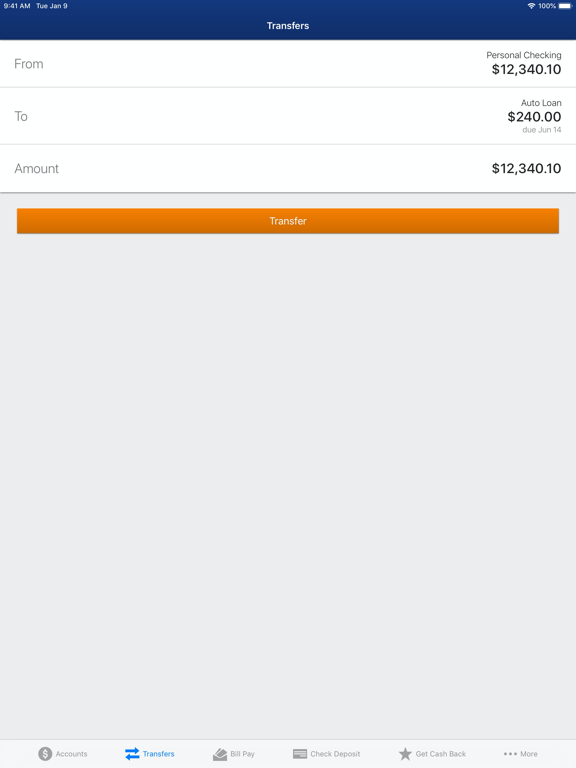 Sun East Federal Credit Union iPad screenshot 4 - Finance app