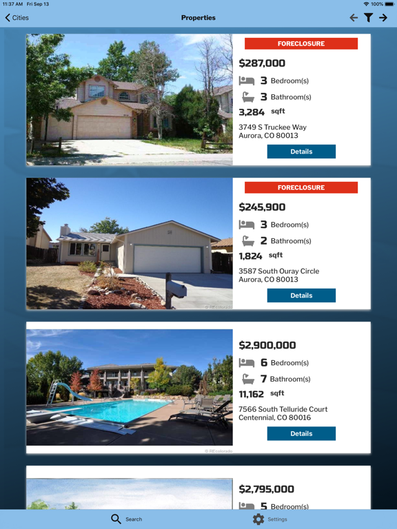 USHUD Foreclosure Home Search iPad screenshot 2 - Business app