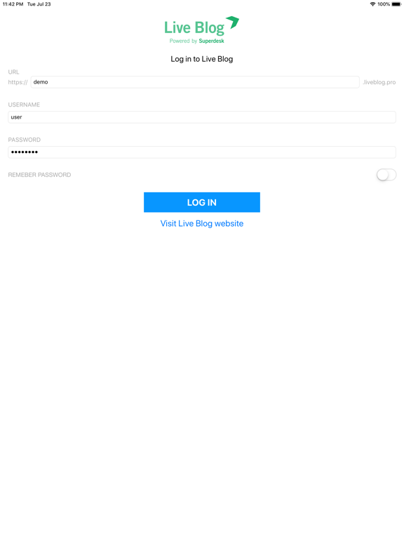 Screenshot #4 pour Live Blog Reporter