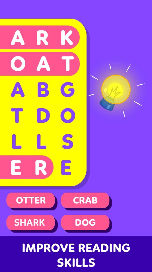 #3. Kids Word Search Games Puzzles (iOS) By: IDZ Digital Private Limited