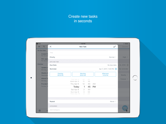 BlackBerry Tasks iPad app afbeelding 2