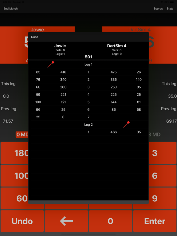 Screenshot #5 pour DartCohol Darts Trainer