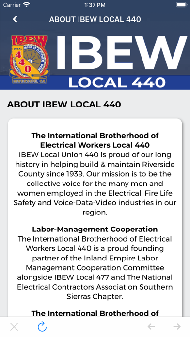 IBEW 440 Screenshot