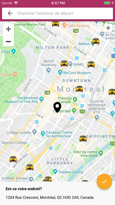 Screenshot #2 pour Mega Taxi: Taxis Montréal