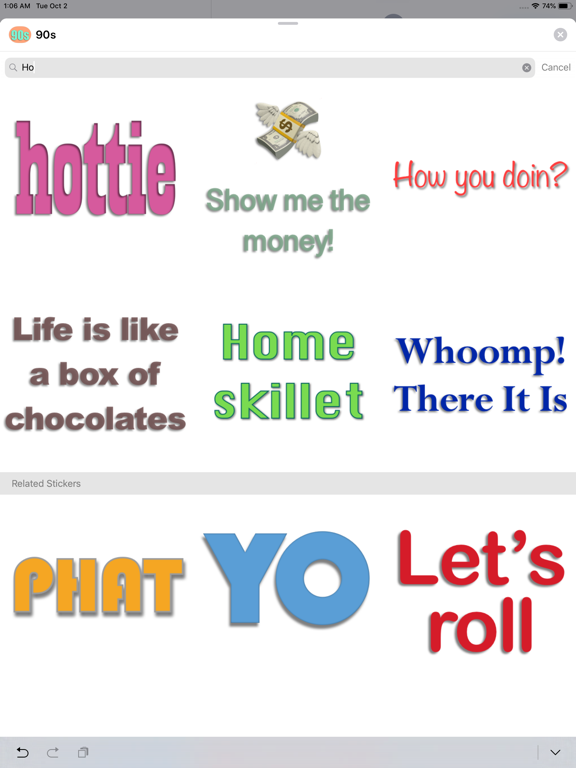 90s Stickers iPad screenshot 5 - Stickers app