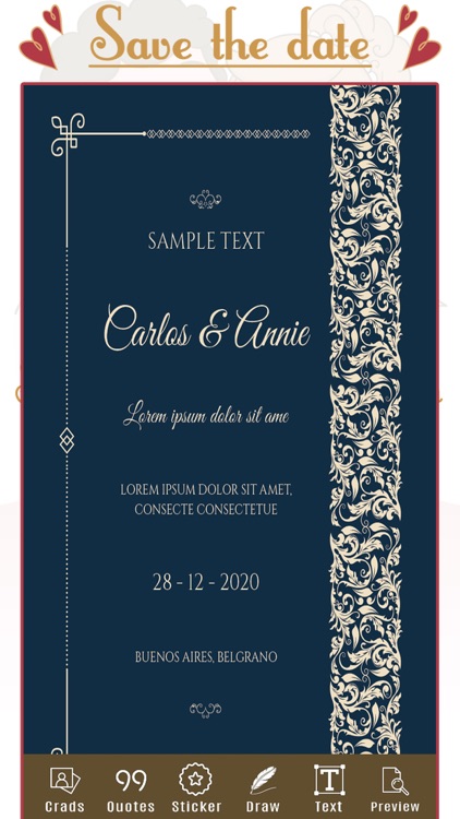 Save The Date: Invitation Card