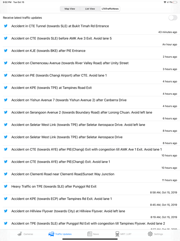 SG Traffic Cameras & Updates iPad screenshot 8 - Travel app