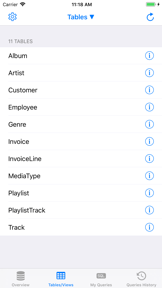 SQLite Mobile Client screenshot
