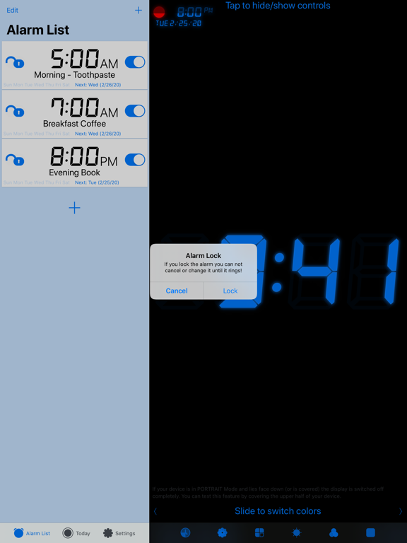 Barcode Alarm Clock - Wekker iPad app afbeelding 7