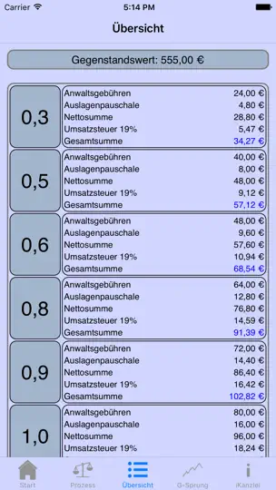 Screenshot von IKanzlei + auf dem iPhone 3