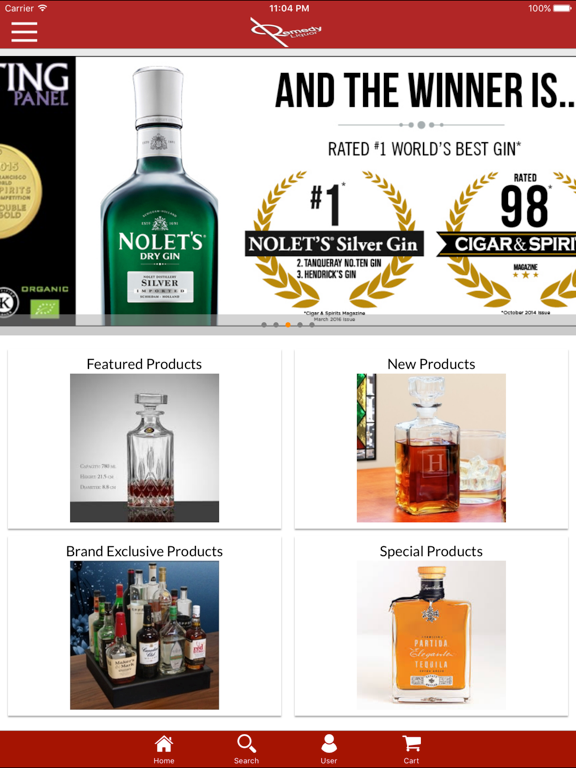 Remedy Liquor iPad screenshot 1 - Shopping app