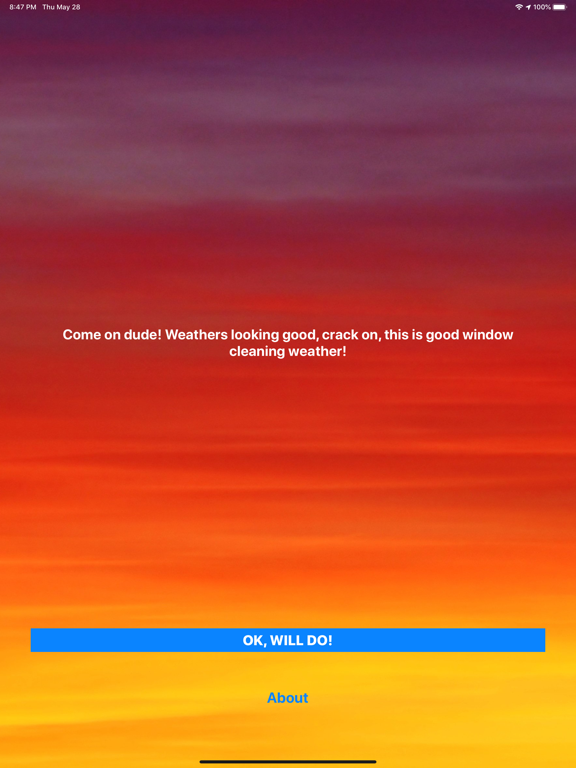 Window Cleaner Weather App iPad screenshot 4 - Weather app