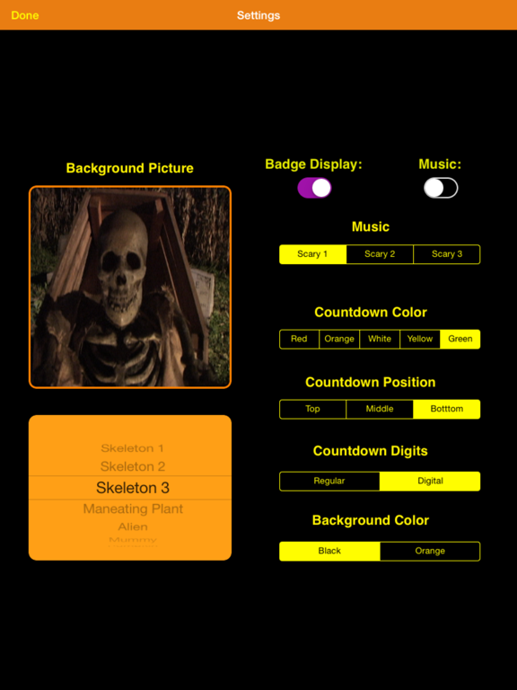 iHalloween Countdown iPad screenshot 7 - Entertainment app