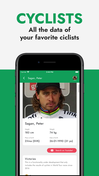 Cyclingoo: Cycling results Screenshot