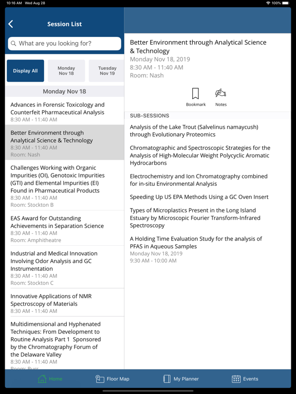 Eastern Analytical Symposium iPad screenshot 2 - Business app