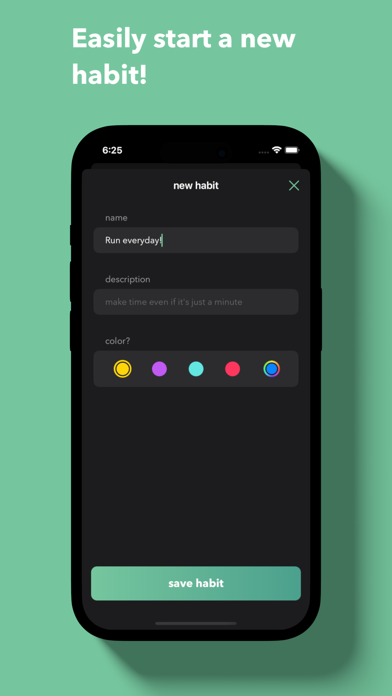 Goal Streak Calendar Screenshot