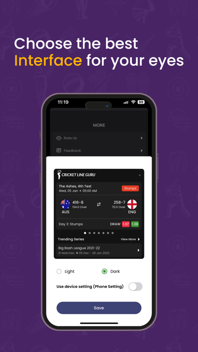 Cricket Line Guru Screenshot