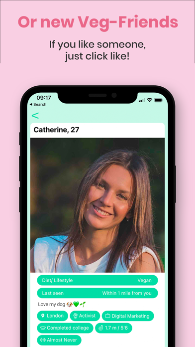 Veggly – Vegan Dating App Screenshot