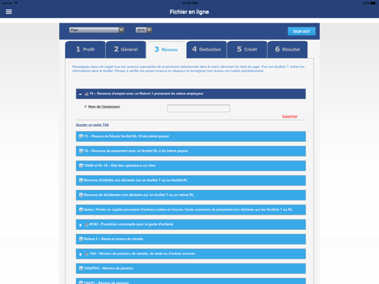 Screenshot #5 pour Déclaration d'impôt du Québec
