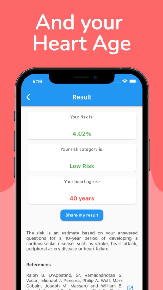 #1. Framingham Calc - Heart Age (iOS) Tekijänä: Daniel Correia