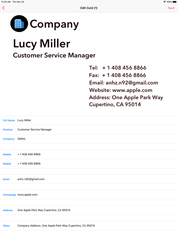 Screenshot #4 pour Visty - Scan Cartes de Visite