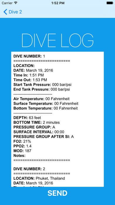 Dive Plan Screenshot 5 of 5