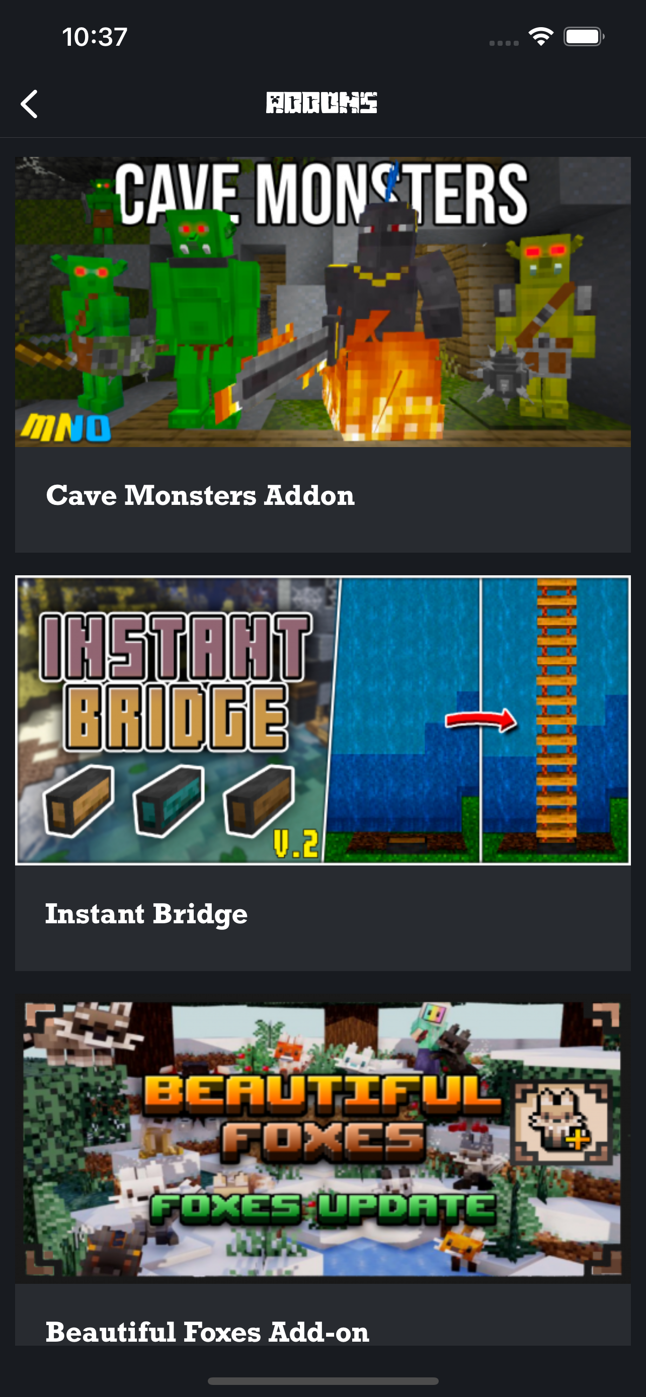 MCPE ADDONS FOR MINECRAFT PE .
