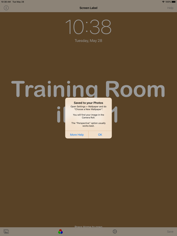 Screen Label iPad screenshot 8 - Utilities app