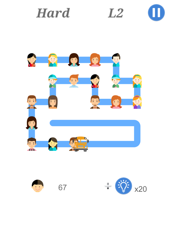 School Bus Pickup Puzzle iPad screenshot