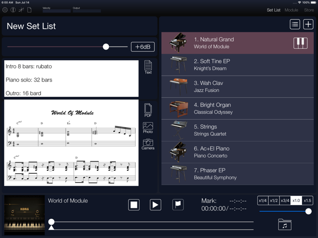 Tangkapan Layar Modul KORG Pro