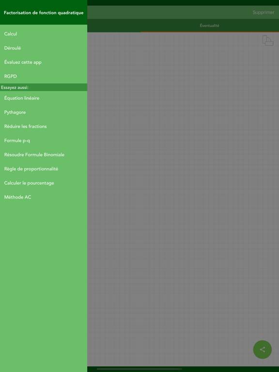 Screenshot #4 pour Factorisation quadratique