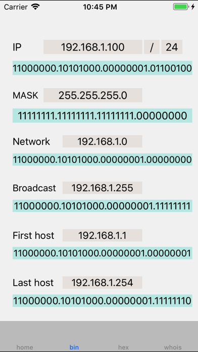 Screenshot #2 pour IP Mask Calculator