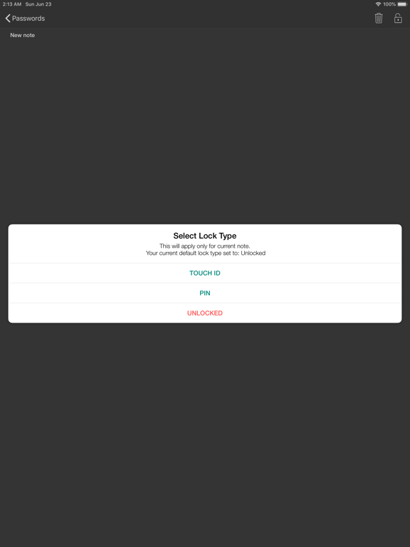 Secure Notes - Lock Notes iPad screenshot 4 - Productivity app