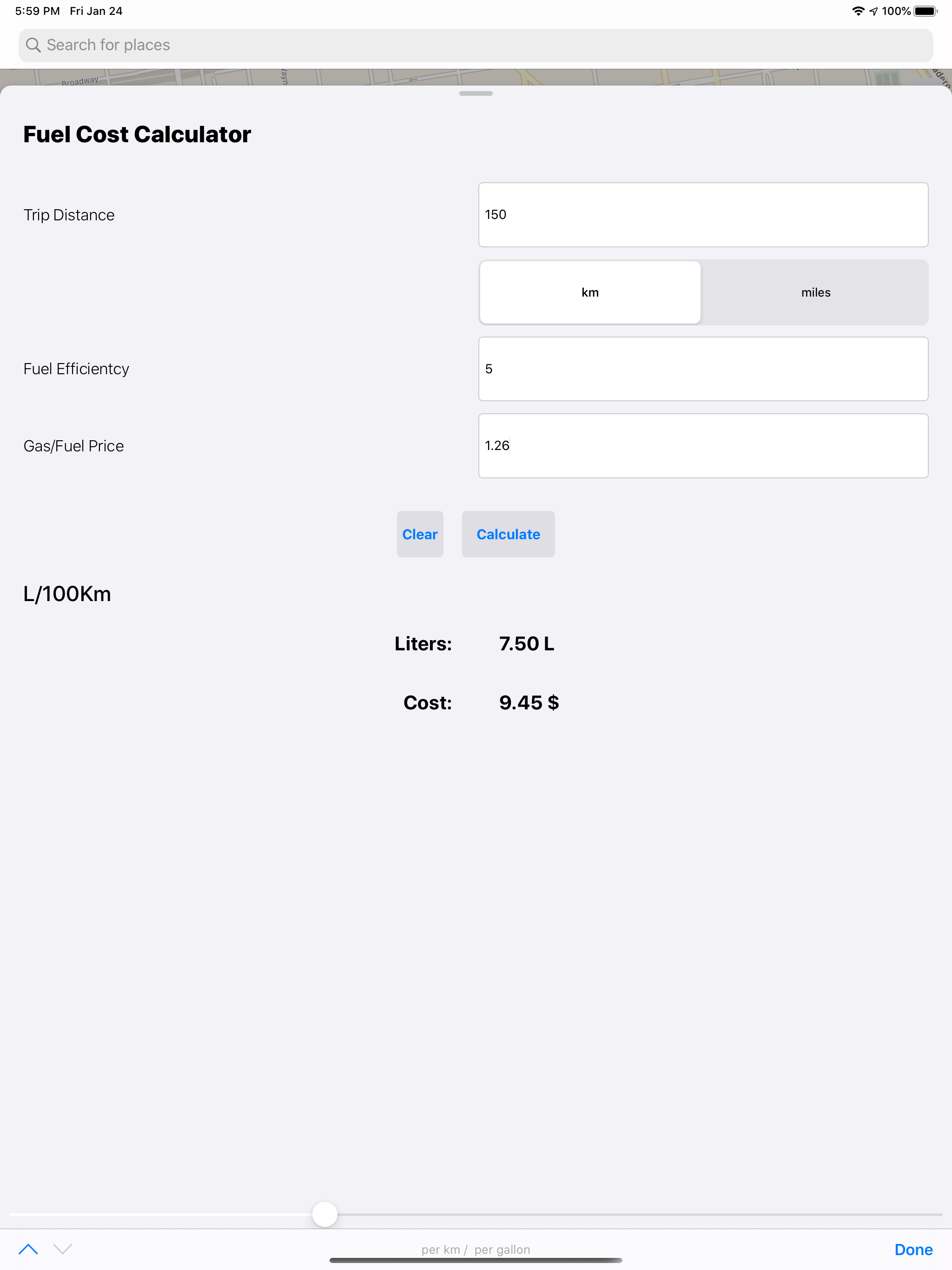 Fuel Cost Calculator - Maps screenshot 9