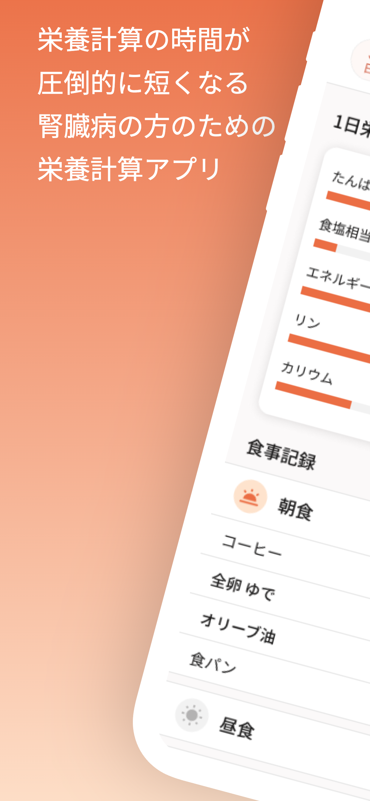 栄養ビジョン　腎臓病の方のための栄養計算アプリ