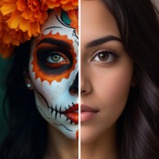 Mexican catrina face mask AI