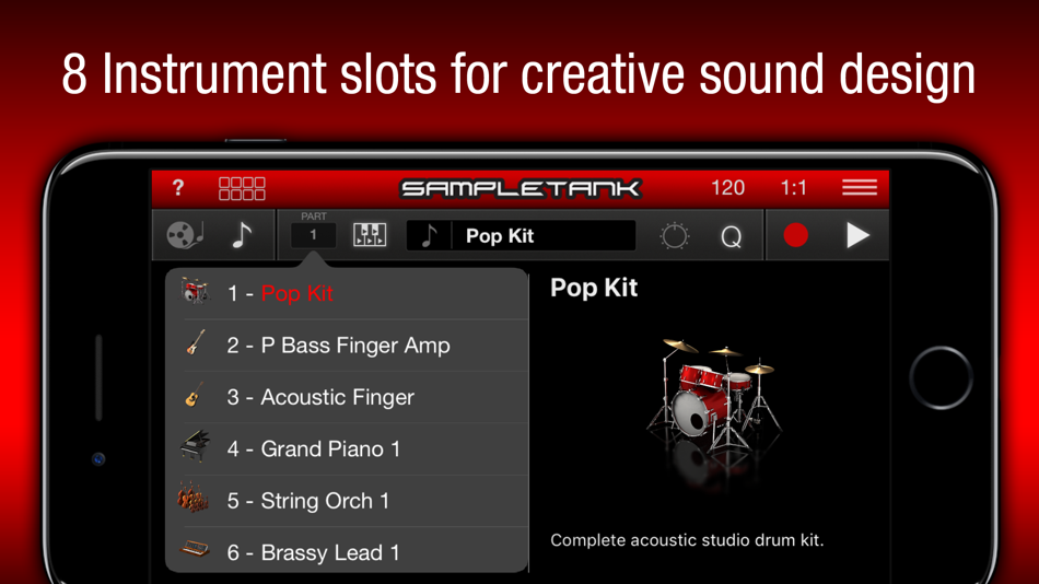 #2. SampleTank CS (iOS) 由: IK Multimedia US, LLC