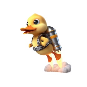 Rocket Duckling Stickers