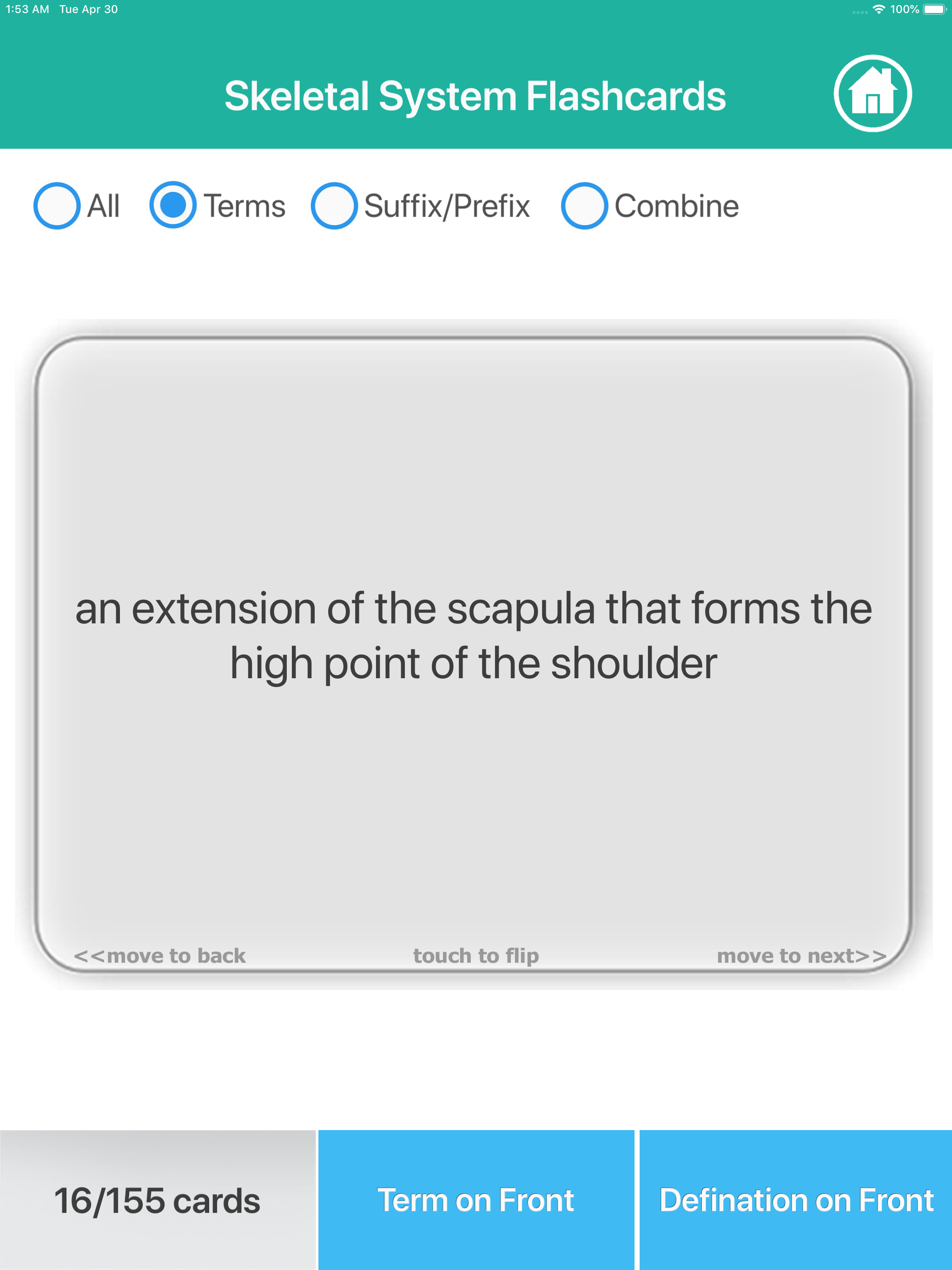 Skeletal System Medical Terms screenshot 15